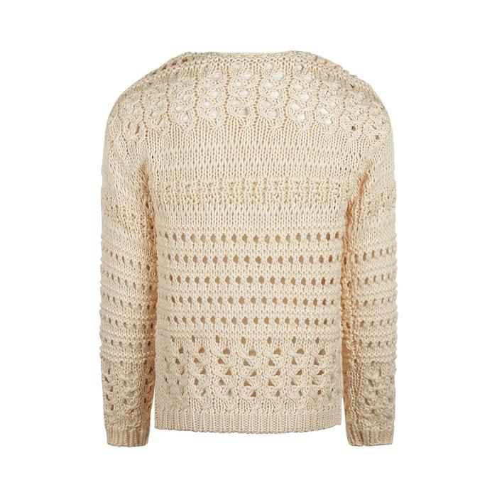 Strickjacke Cardigan creme Mädchen Lochmuster Koko Noko 116 122 128 134 140