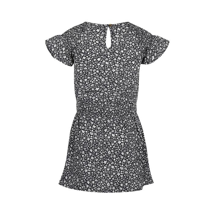 Kleid Blusenkleid Mädchen Sommer kurzarm blau weiß  geblumt Koko Noko 122 128 134 140