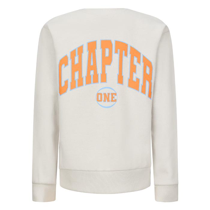 Pullover Sweatirt hellgrau orange Retour