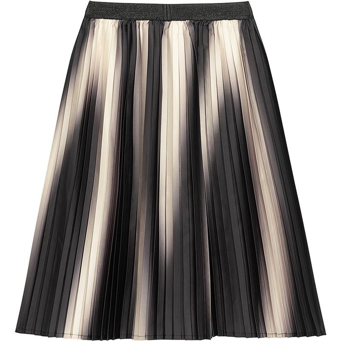 Plisseerock Satin schwarz beige Danamade2