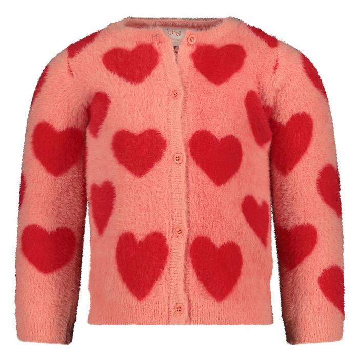 Kuschelstrickjacke ross rot Herz Jubel