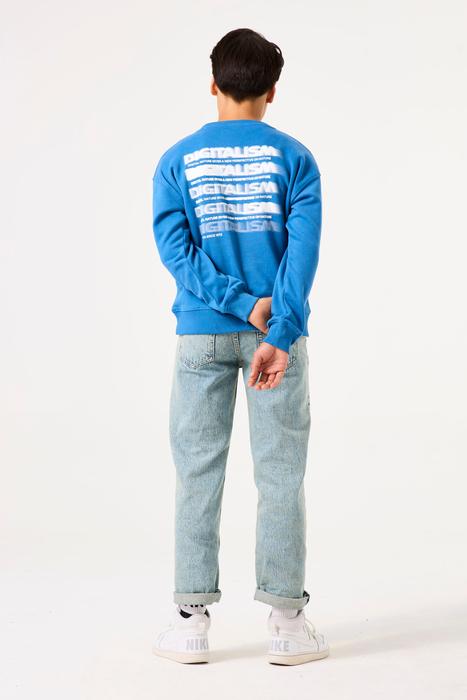 Pullover Blau Weiß Rückenprint Junge Garcia