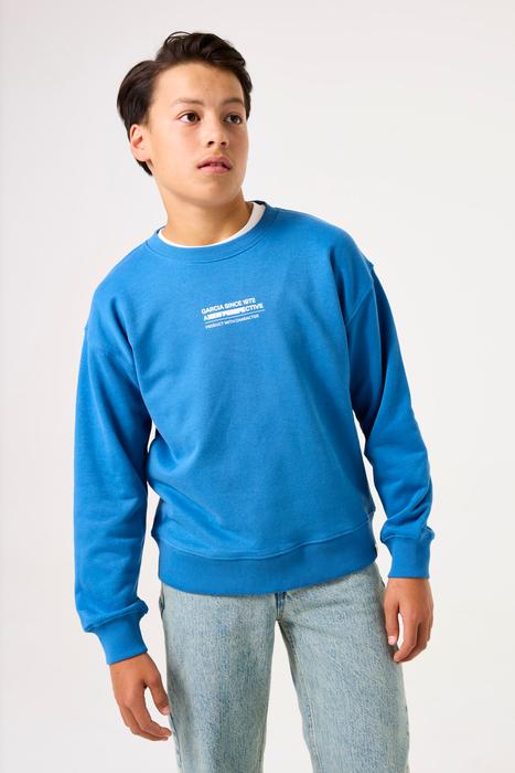 Pullover Blau Weiß Rückenprint Junge Garcia