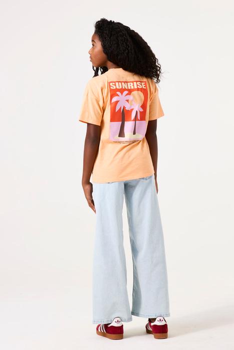 T-Shirt Sommer Mädchen Kurzarm Oversize Garcia orange Rückenprint 140/146 152/158 164/170 176