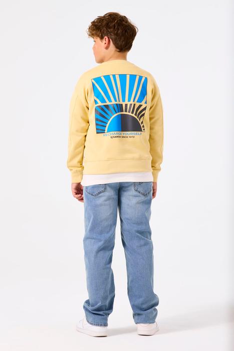 Pullover Longsleeve Sommer Junge Garcia gelb Rückenprint 140 152 176