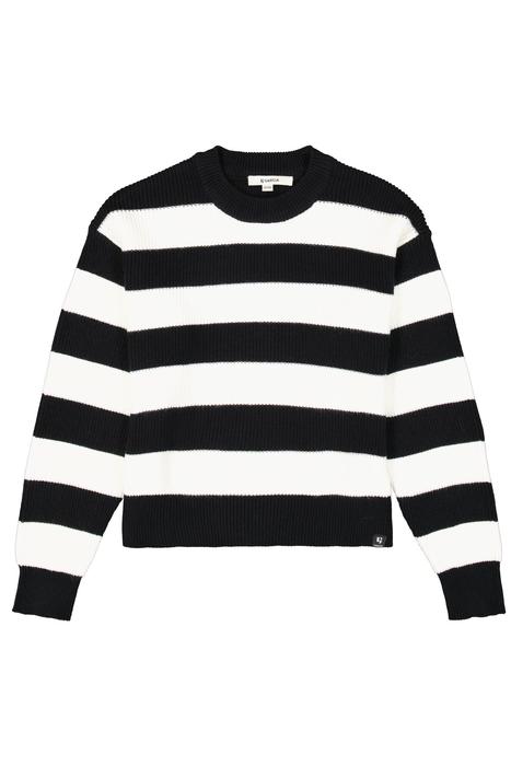 Strickpullover schwarz weiß gestreift Garcia